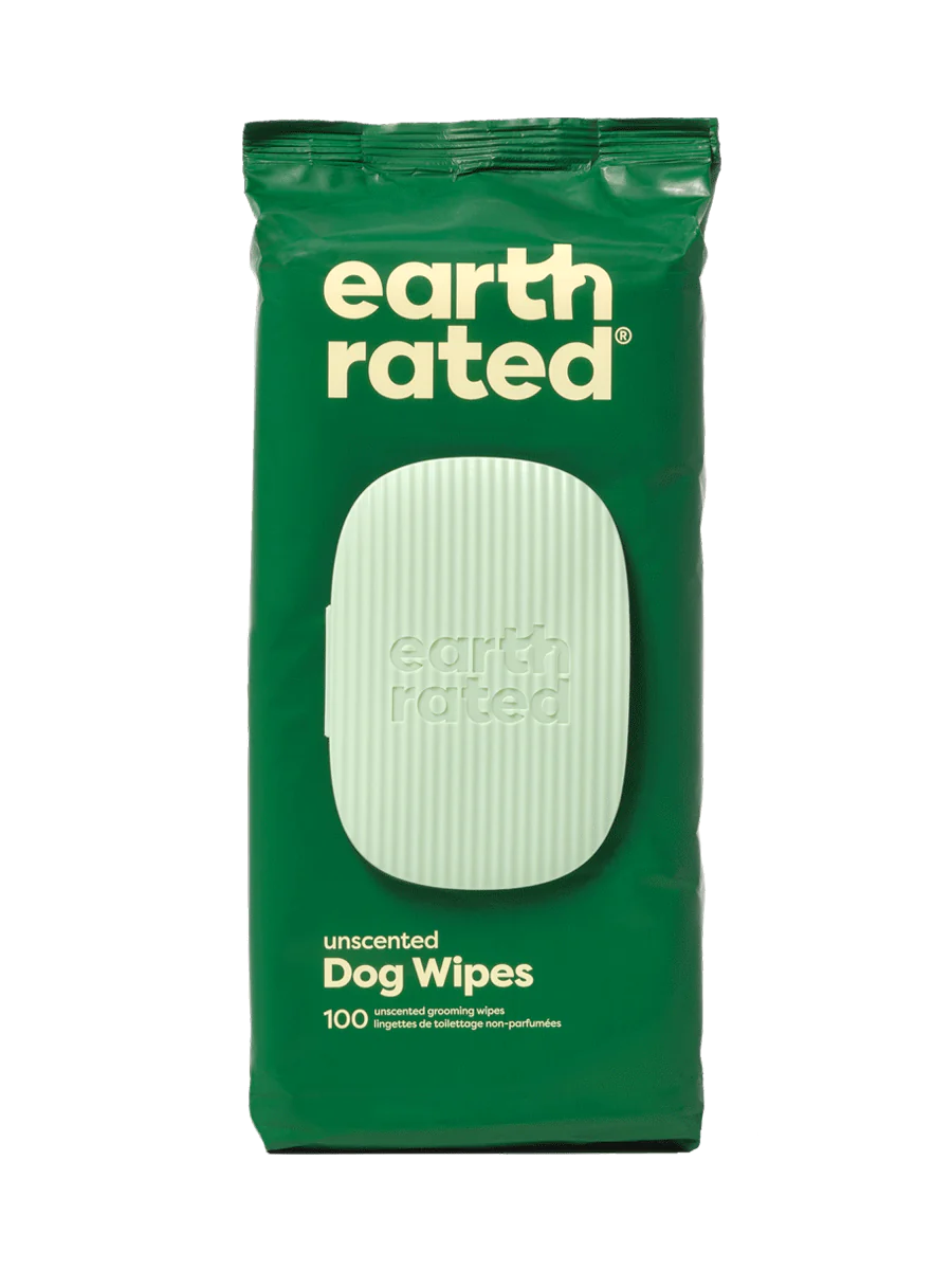 Earth Rated Plant-Based Dog Grooming Wipes 100ct