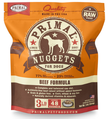 Primal Nuggets RAW Beef 3 lb