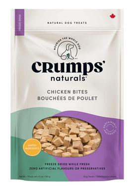 Crumps Freeze Dried Chicken Bites Treats Dog 100g