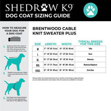 Shedrow K9 Brentwood Cable Knit Sweater PLUS- Wine Tasting