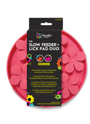 Spunky Pup Slow Feeder & Lick Pad Duo
