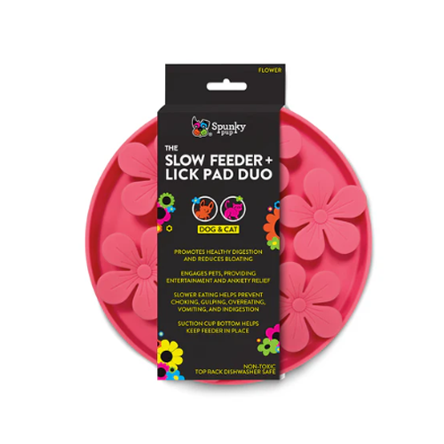 Spunky Pup Slow Feeder & Lick Pad Duo