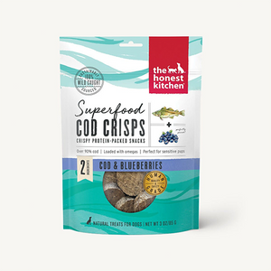 The Honest Kitchen Superfood Cod Crisps Cod & Blueberry Dog Treat- 3 Oz