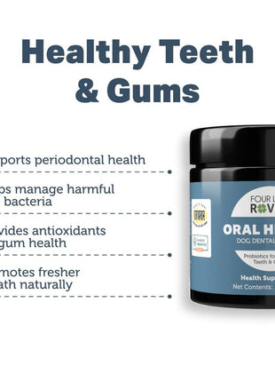 Four Leaf Rover Oral Health Dog Dental Powder