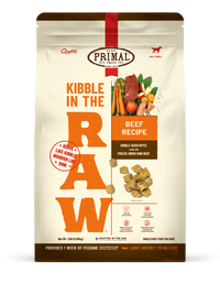 Primal Kibble In The Raw - Beef Recipe Dog