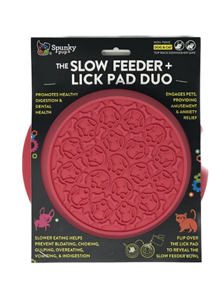 Spunky Pup Slow Feeder & Lick Pad Duo