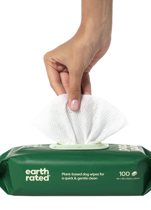 Earth Rated Plant-Based Dog Grooming Wipes