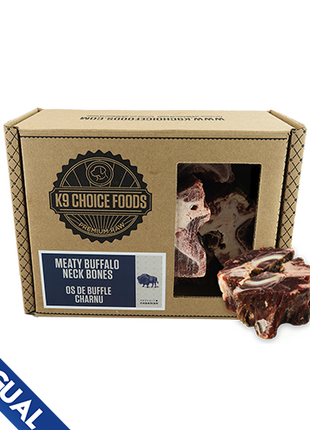 K9 CHOICE FOODS BUFFALO NECK BONES FROZEN DOG BONE 3 LB