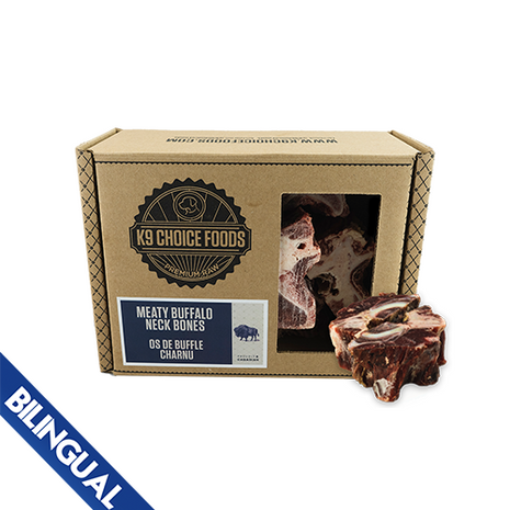 K9 CHOICE FOODS BUFFALO NECK BONES FROZEN DOG BONE 3 LB
