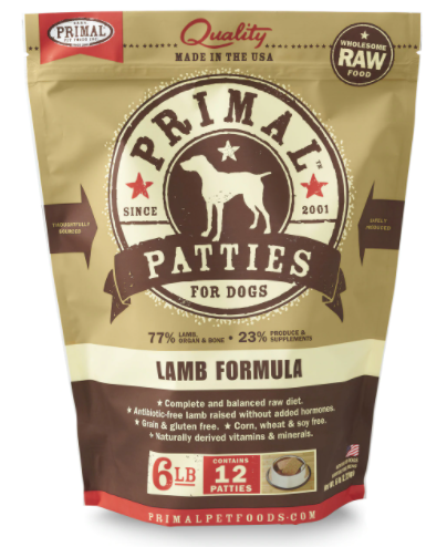 Primal Patties RAW Lamb 6 lb38.07