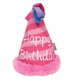 FFD Plush Crinkle Birthday Hat Pink