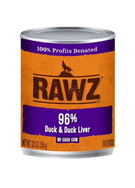 Rawz DOG Duck & Duck Liver CAN 12.5oz