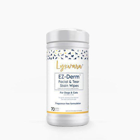 Lyxvara EZ-Derm Facial & Tear Stain Wipes (Fragrance Free)