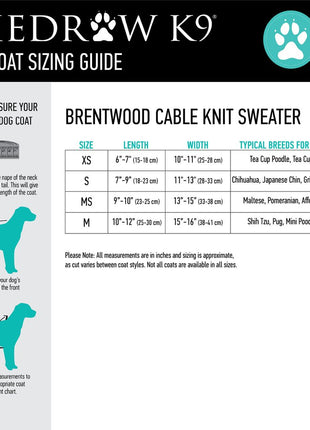 Shedrow K9 Brentwood Cable Knit Sweater Tan