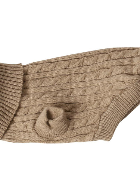 Shedrow K9 Brentwood Cable Knit Sweater Tan