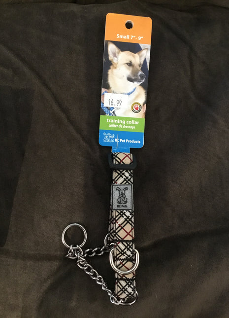 RC Pets Training Collar S Tan Tartan