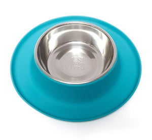 Messy Mutts Silicone Feeder with Stainless Bowl Medium