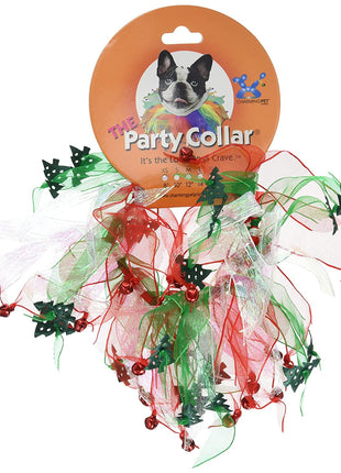 Holiday Trees and Bells Party Collar