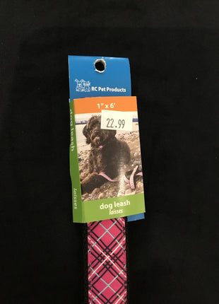 RC Pets Leash 1x6 Pink Tartan