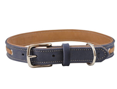 Shedrow K9 Banyon Leather Collar Bluestone (Assorted Sizes)